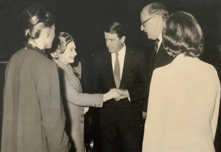 André's father, John Baljeu, with Queen Elizabeth II and the Duke of Edinburgh during a Royal Visit to the Wentworth Hotel in the 1970s.
