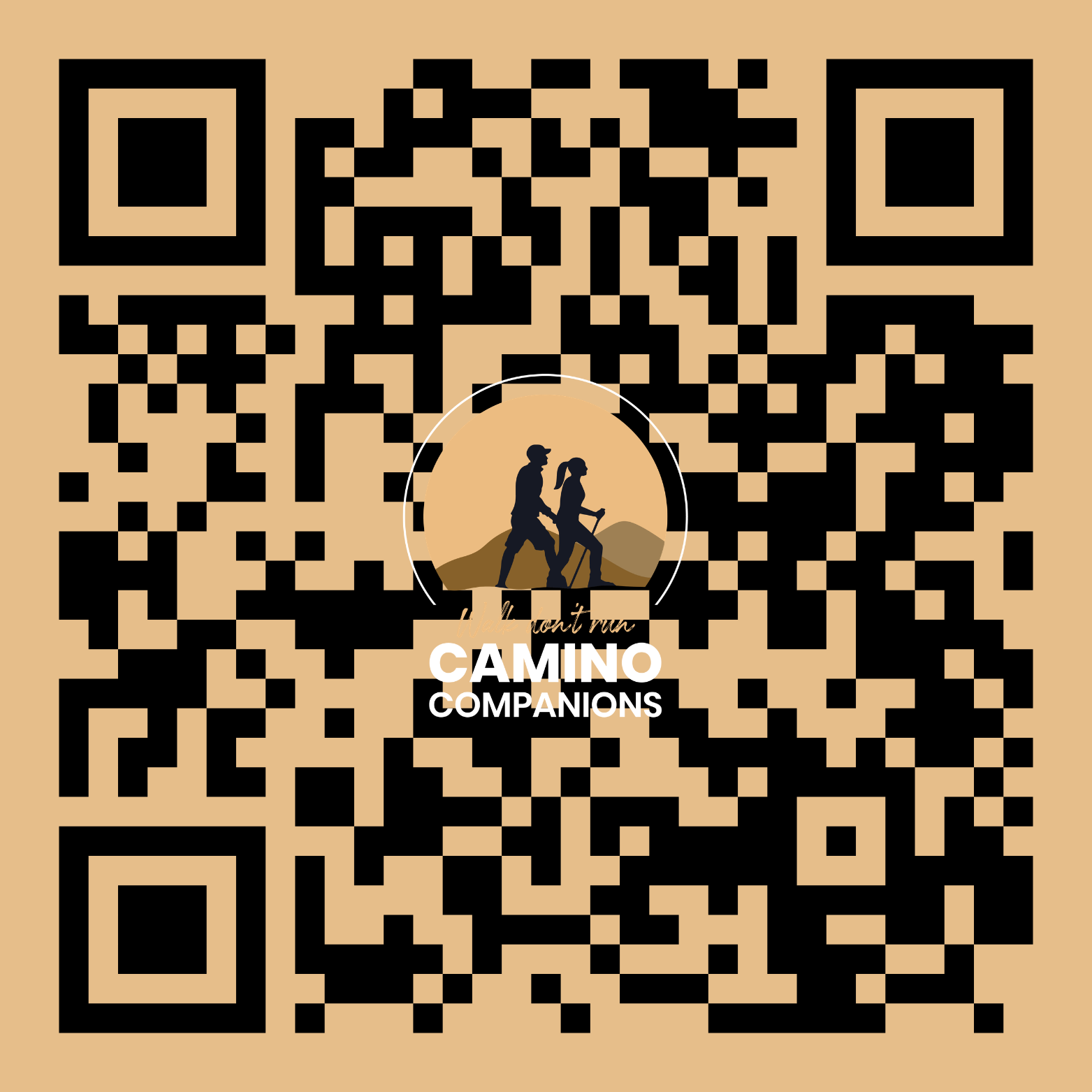 QR code — scan to open your Camino Companion App